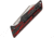 StatGear Ledge Slip Joint Folding Knife, 3.63in Closed, 2.5in Stonewash D2 Tool Steel Blade, Black/Red G10 Handle, Pocket Clip, Slip Joint, LEDGE-RED