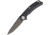Stedemon BG01 Linerlock Folding Knife, 4.5in Closed, 3.5in Black Stonewash 12C27 Sandvik SS Drop Point, Black Textured G10 Handle, Pocket Clip, Black, BG0105