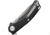Stedemon BG01 Linerlock Folding Knife, 4.5in Closed, 3.5in Satin 12C27 Sandvik SS Drop Point, Black Textured G10 Handle, Pocket Clip, Black, BG0101