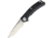 Stedemon BG01 Linerlock Folding Knife, 4.5in Closed, 3.5in Satin 12C27 Sandvik SS Drop Point, Black Textured G10 Handle, Pocket Clip, Black, BG0101