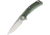 Stedemon BG01 Linerlock Folding Knife, 4.5in Closed, 3.5in Satin 12C27 Sandvik SS Drop Point, Jade Textured G10 Handle, Pocket Clip, Jade, BG0103