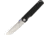 Stedemon C03 SHY IV Linerlock Folding Knife, 5in Closed, 4in Satin 440C SS Tanto Blade, Black Sculpted G10 Handle, Thumb Stud, Pocket Clip, ZKC C03D01