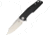 Stedemon ZKC C02 Linerlock Black Folding Knife,3.88in,440C Steel,Standard Edge,Drop Point,Satin,Black,G10 Handle STEZKCC020