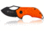 Steel Will Kobold Folding Knife, 1.75in, D2, Drop Point, Stonewashed Black Blade, G10 Anodized Handle, Orange, SWF66-22