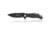 Steel Will Lanner Folding Knife, 3.25in D2 Steel Blade, Black Coated, Black Handle F35M-09