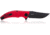 Steel Will Sargas Folding Knife, 3.25in, D2, Clip Point, Stonewashed Black Blade, G10 Anodized Handle, Red, SWF60-13