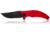 Steel Will Sargas Folding Knife, 3.25in, D2, Clip Point, Stonewashed Black Blade, G10 Anodized Handle, Red, SWF60-13