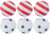 STIGA 1-Star Stars And Stripes Balls, Red, White &amp; Blue, T1471