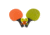 Stiga Pure Color Advance Table Tennis Bat, 2 Player Set, Orange &amp; Green T159401