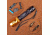 Stone River Gear Adjustable Focusing Rechargeable Flashlight 500 Lumens High Beam, Black -Orange, 6 SRG1TAFR