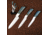 Ceramic Kitchen Cutlery Set w/6in Santoku, 5in Utility, 4in Parer and Holder, Gree/Blue/White, 6.0/5.0/4.0