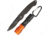Stone River Gear Ceramic Knife/1W LED Light Set,Black Carbon Fiber Handles,Black/Orange Aluminum, SRG21GS