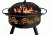 Stone River Gear Solid-Steel Fire Pit/Grill Combo, Spark Arrestor, Grill Lifter and Flag Themed cutout on Sidewalls, Black, SRG1FP/FLAG