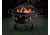 Stone River Gear Solid-Steel Fire Pit/Grill Combo, Spark Arrestor, Grill Lifter and Stars and Moon Cutout on Sidewalls, Black, SRG1FP/STARS