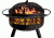 Stone River Gear Solid-Steel Fire Pit/Grill Combo, Spark Arrestor, Grill Lifter and Celtic Themed Cutouts on Sidewalls, Black, SRG2FP/CELTIC