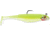 Storm 360GT Searchbait Shad, Sinking, 3-1/2", 1/4oz, #2/0 Hk, 1 Rigged Two Bodies, Chartreuse Ice, SBD35CI-14J