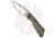 Strider Knives Mick Strider Custom SnG CC Folding Knife, 3.50in, CPM S35VN, Spear Point Blade, G-10, Green Handle, Green/Gray, 8.20 inch, BHQ-11347