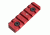 Strike Industries Link Rail Section 6 Slots Fits Most Keymod and M-LOK Version Mounting Surfaces, Red SI-Link-RS-6-RED