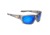 Strike King Plus Cypress Sunglasses, Matte Translucent Crystal Frame, Multi Layer White Blue Mirror, Gray Base Lens, SG-SKP433