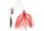Strike King Promo Spinnerbait Colorado/Willow, Red, 1/8 oz, 1 Pack, MAPRO18CW-69