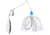 Strike King Promo Spinnerbait Colorado/Willow, White, 1/8 oz, 1 Pack, MAPRO18CW-12