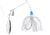 Strike King Promo Spinnerbait, White, 3/8oz, 1 Pack, MAPRO38CW-12