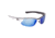 Strike King S11 Optics Gulf Sunglasses, Shiny White Black Two Tone Frame, Multi Layer Blue Mirror, Gray Base Lens, SG-S11541