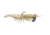Strike King Tidal Shrimp Fishing Lure, Pre-rigged Soft Plastic Shrimp Bait, Durable Mesh Tail, 2/0 Single Hook, 3 1/2in, 1/4oz, Gold Rush, PRSSW3-519