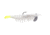 Strike King Tidal Shrimp Fishing Lure, Pre-rigged Soft Plastic Shrimp Bait, Durable Mesh Tail, 2/0 Single Hook, 3 1/2in, 1/4oz, Pearl Chartreuse Tail, PRSSW3-492