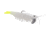 Strike King Tidal Shrimp Fishing Lure, Pre-rigged Soft Plastic Shrimp Bait, Durable Mesh Tail, 2/0 Single Hook, 3 1/2in, 1/4oz, Pearl Chartreuse Tail, PRSSW3-492