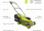 Sun Joe Cordless Lawn Mower with Brushless Motor - 5Ah, 14in, 24V, Green MJ24C-14-XR