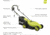 Sun Joe Electric Lawn Mower - 12A, 13in, Green MJ400E