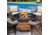 Sun Joe Fire Joe Cast Stone Fire Pit, 35in, Rustic Wood, SJFP35-RW-STN