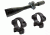 Sun Optics 6-24x50 Varmint Seeker Rifle Scope, Fine Crosshair w/ Dot Reticle KS-AP62450 w/ 30mm Medium Height Steel Rings SM314
