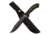Survivor Fixed Blade, 12.75in, Stainless Steel Blade, Black And Dark Green Injection Rubber And Nylon Fiber Handle HK-793GN