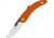 Svord Peasant Fold Knife Orange, Poly Handle, Swedish high carbon tool steel blade SV135