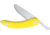 Svord Zero Metal Peasant Folding Knife, 6.75in Closed, 2.88in Clear Serrated Plastic Blunt Tip Blade, Yellow Plastic Handle, SVZM3Y NEW