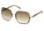 Swarovski SK0033 Sunglasses - Shiny Rose Gold Frame Color, Gradient Brown Lens Color