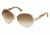 Swarovski SK0072 Sunglasses - Shiny Rose Gold Frame Color, Gradient Brown Lens Color