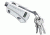 SwissTech BodyGard XL7 7-in-1 Multi-Tool, White/Gray ABS BGCBWH-PS