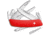 Swiza D08 Swiss Pocket Knife Red, 3.75 closed, Red synthetic handle, KNI.0120.1000