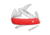 Swiza Swiza J06 Junior Button Lock Swiss Pocket Knife Red 2.75" Satin, Red, 440, adult, BHQ-74890