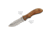 SZCO Burl Folding Knife, Stainless Steel, Drop Point, Brown Wood Handle, 210839
