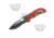 SZCO Deer Folding Knife, 3.5in, Stainless Steel, Drop Point, Red Handle, 300490-DE