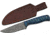 Rite Edge Twisted Wood Hunter Damascus Knife, 4in Damascus Blade, Blue Twisted Wood Handle, DM1290