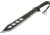 Sierra Zulu Trident Machete, 17.75in, Black Tanto Blade, Saw Tooth Back Edge, Black Glass Filled Nylon Handle, SZ5606CP