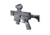 TAC Flag Pattern Over-Molded AR Pistol Grip, Straight Top, Gray, CS03F1-GY