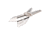TAC Force 2 Throwing Knife Set, 3Cr13 Stainless Steel Stainless Steel, Satin, TF-TK001-2