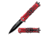 TAC Force 4.75in. Closed; 2 Tone S.S. Blade; Skull Design Knife, Red TF 592RD