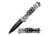 TAC Force 4.75in. Closed; 2 Tone S.S. Blade; Skull Design Knife, Silver TF 592SB